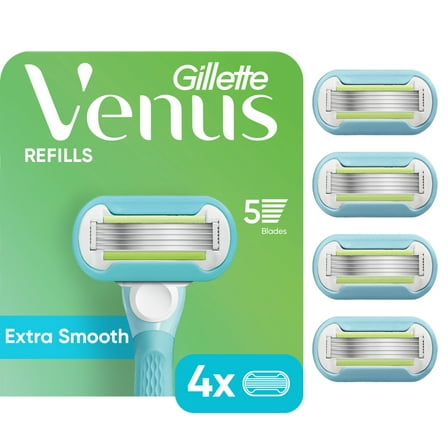 Venus Extra Smooth Women's Razor Blade Refills, 4 Count