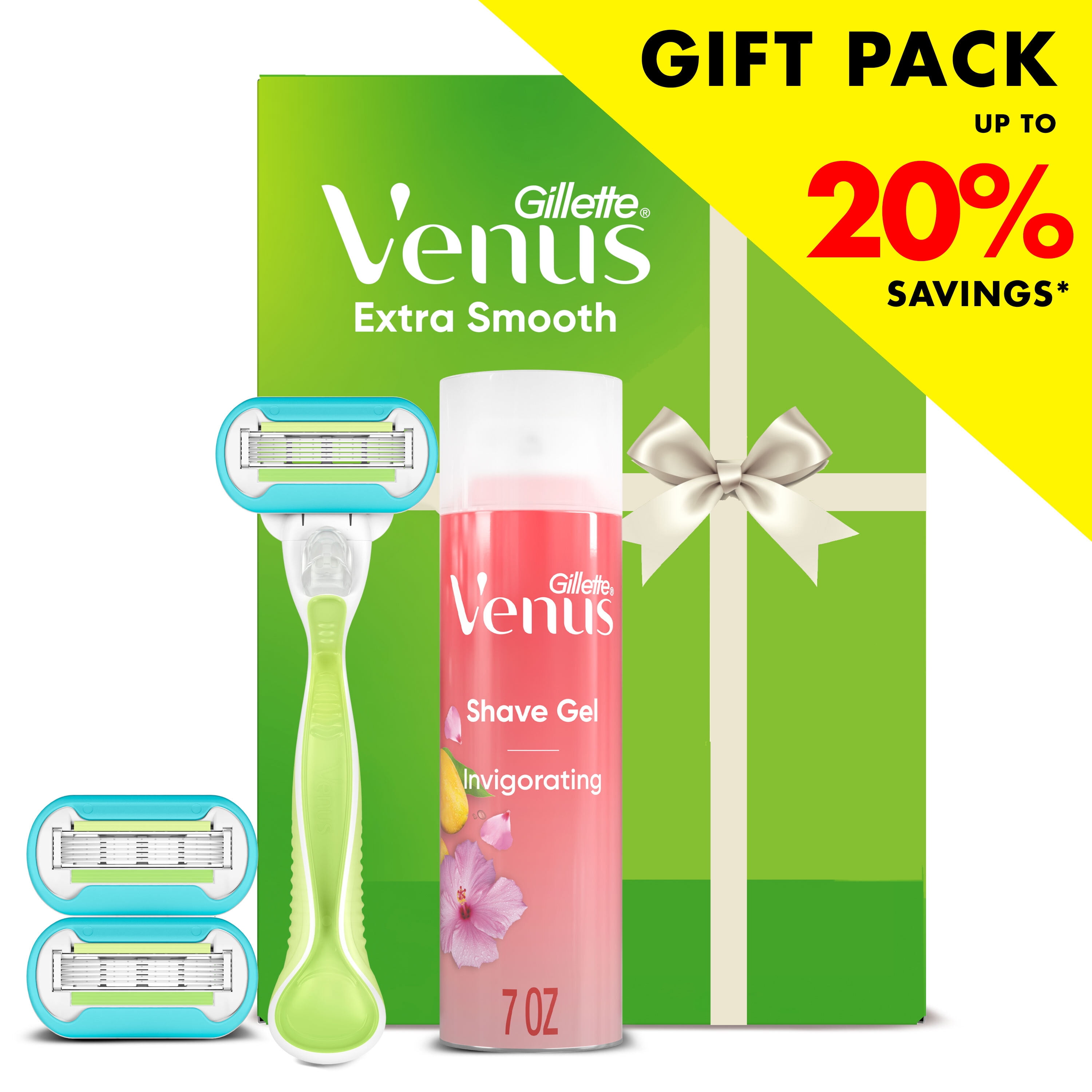 Venus Extra Smooth Women's Razor + Venus Invigorating Shave Gel Holiday Gift Set