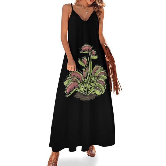 Venus Fly Trap Tshirt Carnivorous Plant Sleeveless Dress Loose Women's Dress Dresses Luxury Evening Dresses