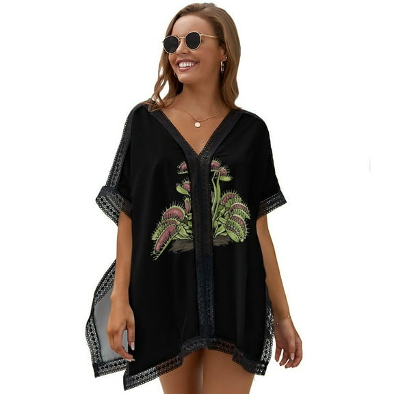 Venus Fly Trap Tshirt Carnivorous Plant Women's Swimsuit Coverup Summer Beach Cover Up Bathing Suit Dress