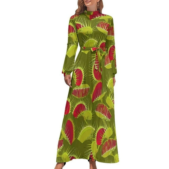 Venus Flytrap or Dionaea muscipula. Long Dress summer dress women 2024 evening dresses luxury 2024 Women's long dress