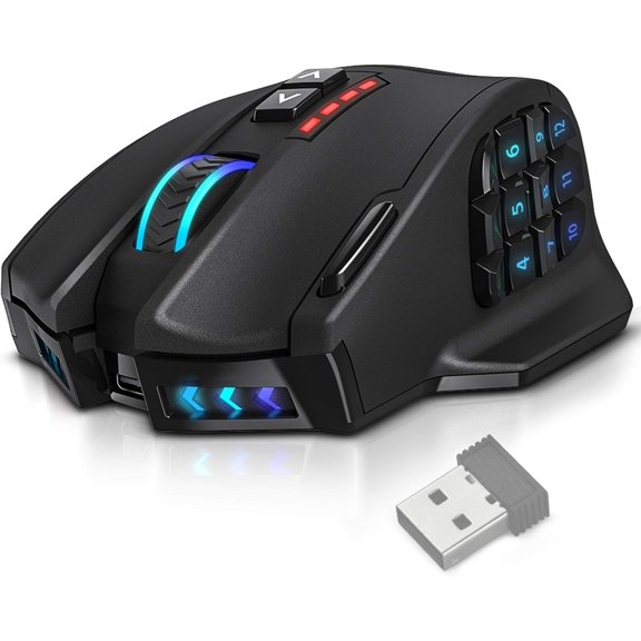 Venus Gaming Mouse RGB Wired, 16400 DPI High Precision Laser Programmable MMO Computer Gaming Mice