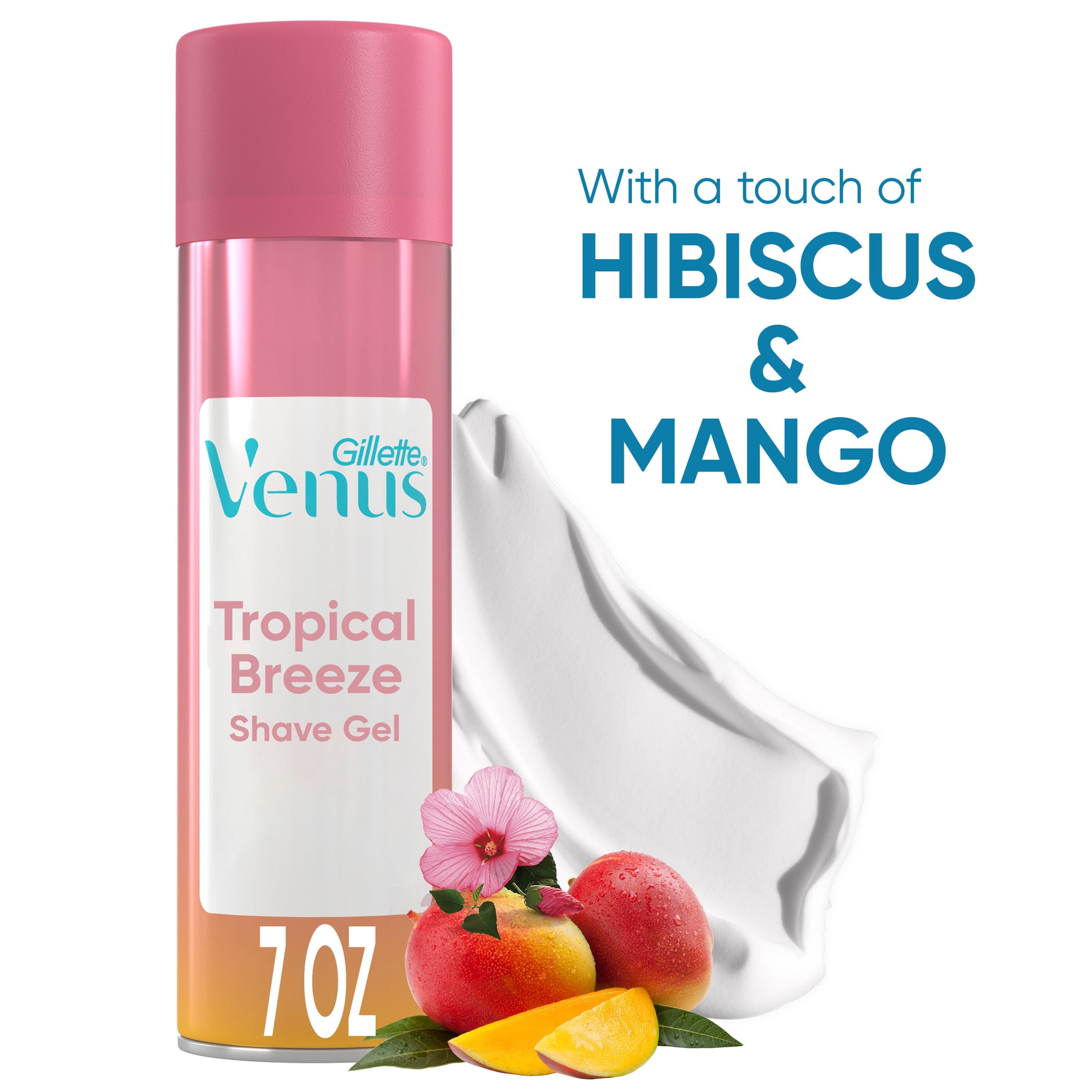 Gillette Venus Tropical Breeze Mango & Hibiscus Scented Shave Gel, 7 oz