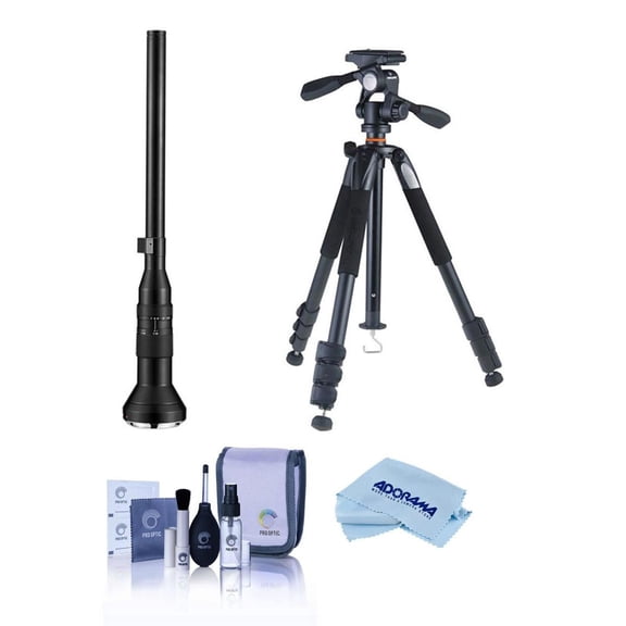 Venus Laowa 24mm f/14 2x Macro Probe Lens with Built-In Ring Light for Canon EF, Includes Vanguard Alta+ 264AP Tripod, PH-32 Pan Head