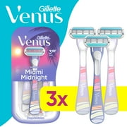 Venus Miami Midnight Smooth Women's Disposable Razors, 3 ct