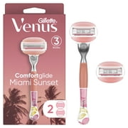 Venus Miami Sunset Comfort Glide, 1 Women's Razor, 2 Refills, Multi-Color