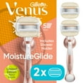 thumbnail image 1 of Venus MoistureGlide Razor for Women, Limited Edition, 5 Blades, Manual Razor, Handle + 2 Razor Blade Refills, Rose Gold, 1 of 9