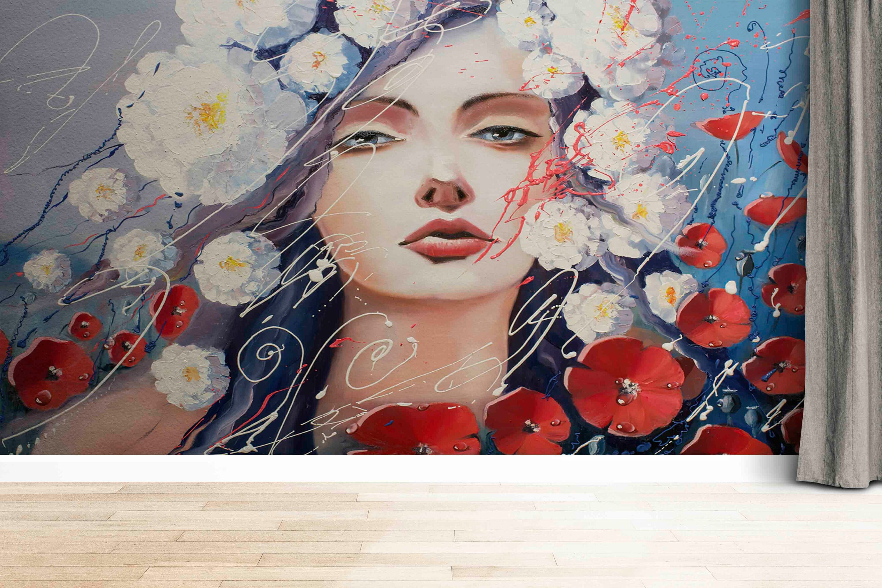 Venus Mural, Wallpaper Wall Art, Bright Wallpaper, Oil Painting Print