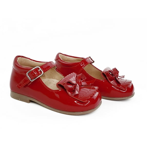 Venus Red Patent Kilted Mary Janes Shoes-Toddler Girl Shoes