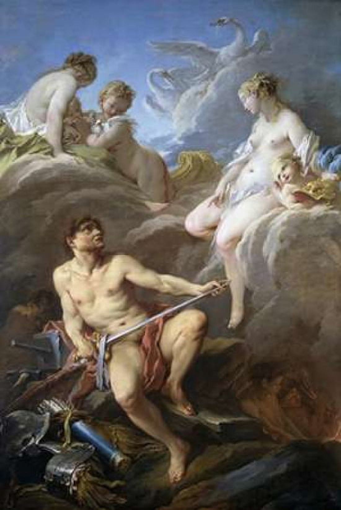 Venus Requesting Arms for Aeneas From Vulcan Canvas Art - Francois Boucher (24 x 36)