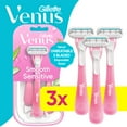 thumbnail image 1 of Venus Sensitive Women's 3 Blade Disposable Razor, 3 count, Pink, 1 of 8