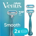 thumbnail image 1 of Venus Smooth Women's Razor Handle with 2 Blade Refills, Blue, 1 of 11