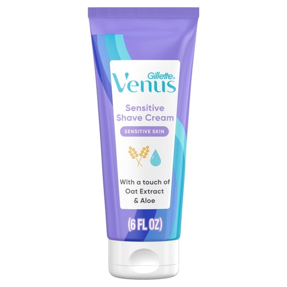 Venus Summer Surf Shave Cream for Sensitive Skin, with Oat Extract and Aloe, 6 fl oz