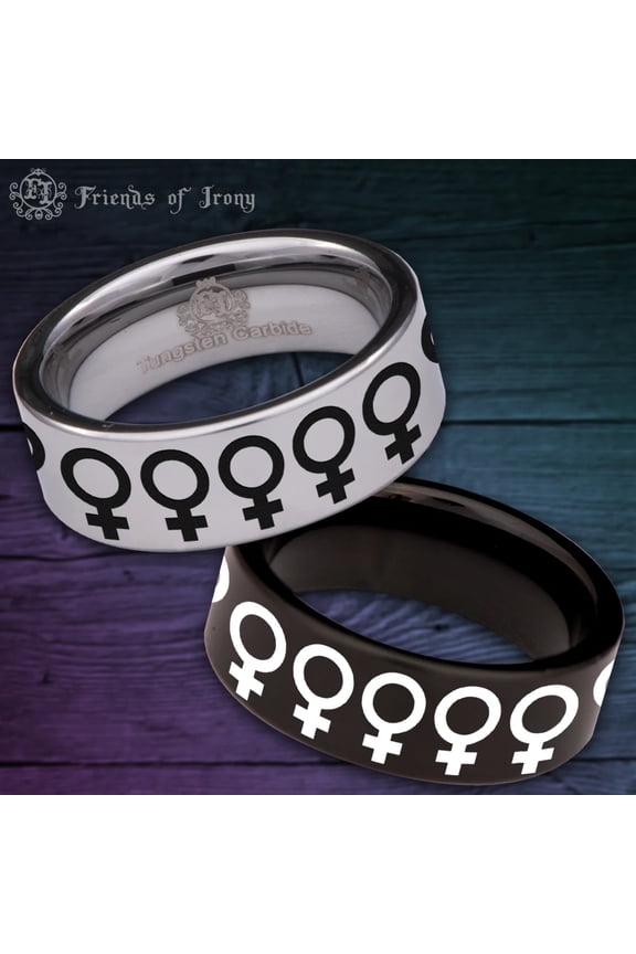 Venus Symbol Tungsten Carbide Ring