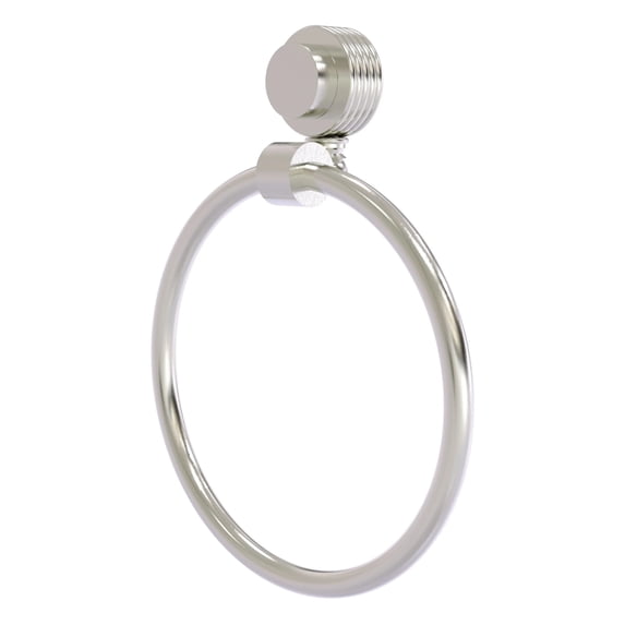 Venus Towel Ring - Satin Nickel / Grooved