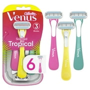 Venus Tropical Women's Disposable Razor, 6 Count