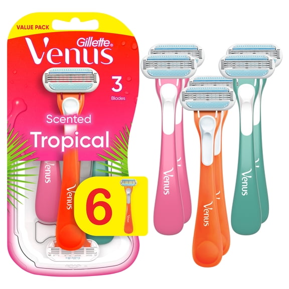Venus Tropical Women's Disposable Razor, 6 Count