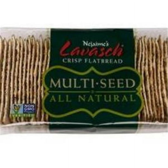 Venus Wafers Nejaimes Lavasch Tray - Printed Film Multiseed Flatbreads, 13.25 oz - Case of 6
