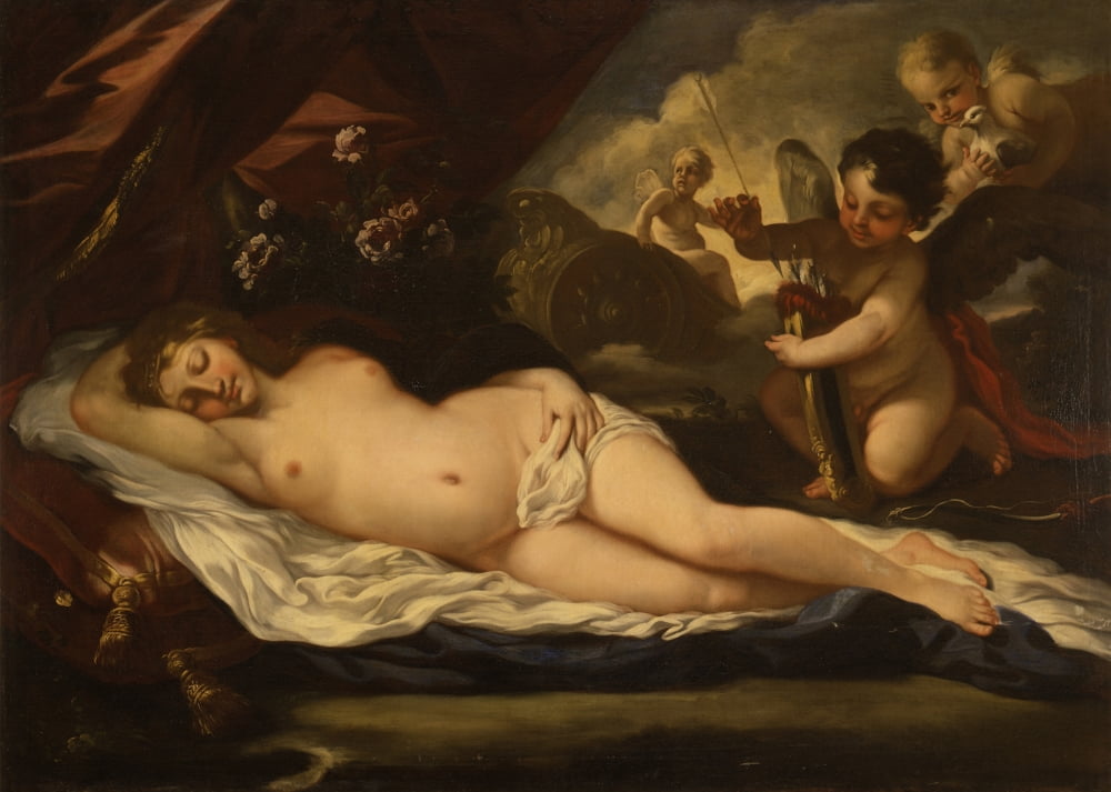 Venus With Putti Canvas Art -  (36 x 24)