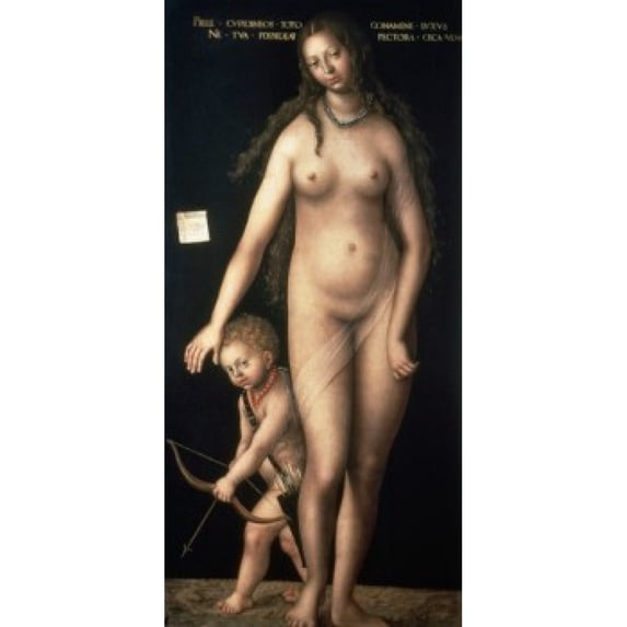 Venus and Amor 1509 Lucas Cranach the elder Hermitage Museum St Petersburg Print