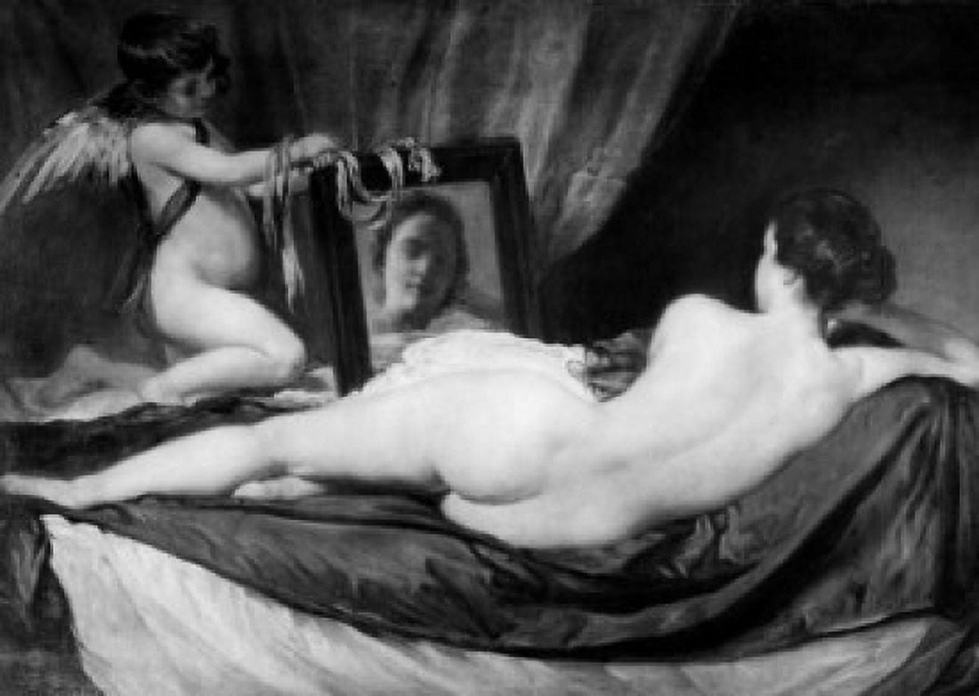Venus and Cupid by Diego Rodriquez Velazquez oil painting on canvas (1599-1660) Canvas Art - Diego Rodriquez Velazquez (18 x 24)