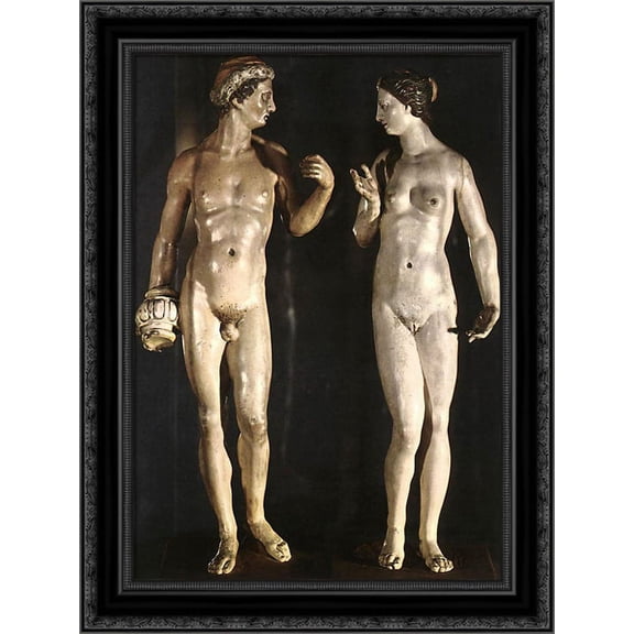 Venus and Vulcan 20x24 Black Ornate Wood Framed Canvas Art by El Greco
