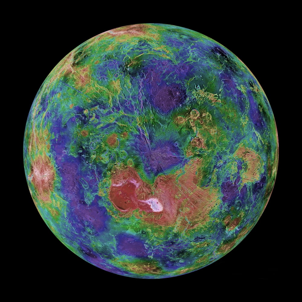 Venus centered on the North Pole Canvas Art - Stocktrek Images (28 x 28)