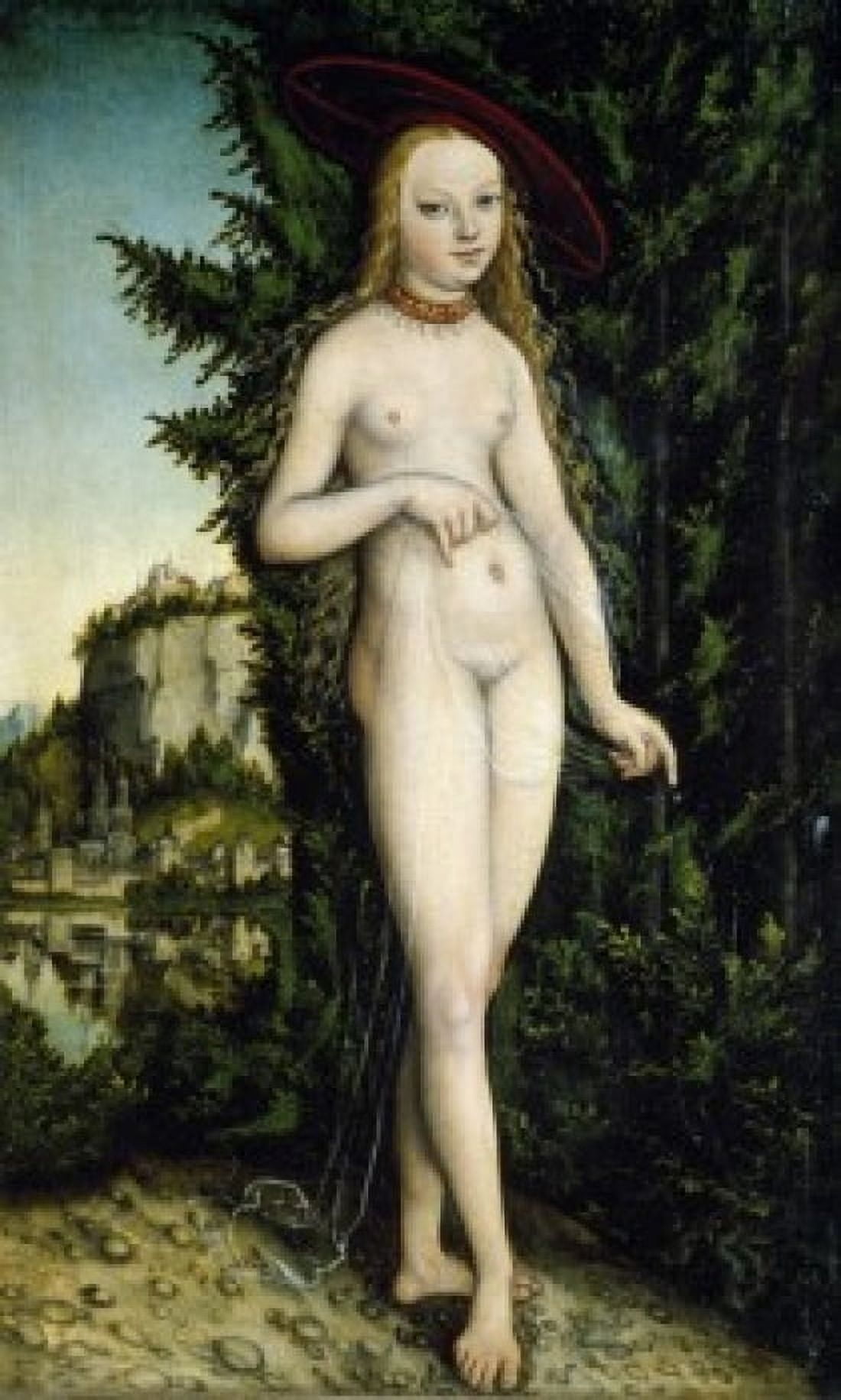 Venus in a Landscape by Lucas Cranach the Elder 16th Century (1472-1553) France Paris Musee du Louvre Canvas Art - Lucas Cranach (24 x 36)