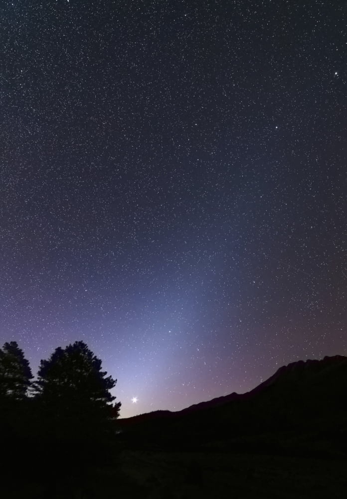 Venus setting and a bright cone of zodiacal light visible after sunset Canvas Art - Luis ArgerichStocktrek Images (12 x 17)