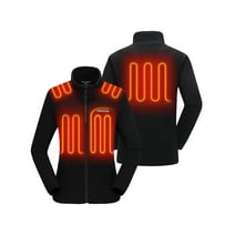 Venustas 3-IN-1 Women's Heated Jacket with Battery Pack 7.4V, Detachable Hood (Black,M)