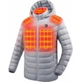 thumbnail image 1 of Venustas Heated Jacket with Battery Pack (Unisex), Heated Coat for Women and Men with Detachable Hood (Gray,M), 1 of 6