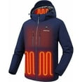 thumbnail image 1 of Venustas Men's 12V Heated Jacket with Battery, Softshell Electric Winter Coat for Skiing, Hunting & Outdoor Work & Cold Weather (Navy, 4XL), 1 of 8