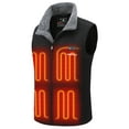 thumbnail image 1 of Venustas Men's Dual-Control Heated Canvas Vest with 11V Battery, Sherpa-Lined Electric Work Vest, Winter Hunting Vest (Black, L), 1 of 11