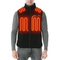 Venustas Men's Rechargeable Heated Fleece Vest with USB, 7.4V Battery