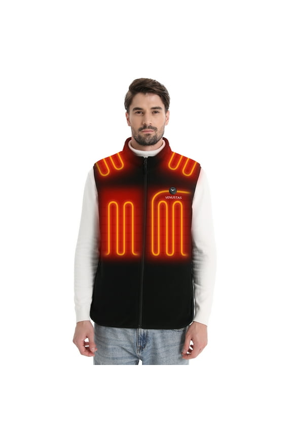 Fleece Heated Vest for Men with Battery Pack – Soft Lightweight Heated Clothing for Winter Outdoor