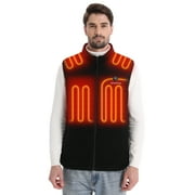 VENUSTAS Fleece Heated Vest for Men with Battery Pack – Soft Lightweight Heated Clothing for Winter Outdoor