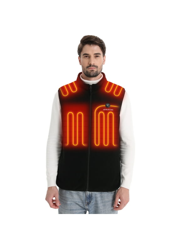 Fleece Heated Vest for Men with Battery Pack – Soft Lightweight Heated Clothing for Winter Outdoor
