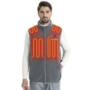 Venustas Fleece Heated Vest for Men with Battery Pack – Soft Lightweight Heated Clothing for Winter Outdoor