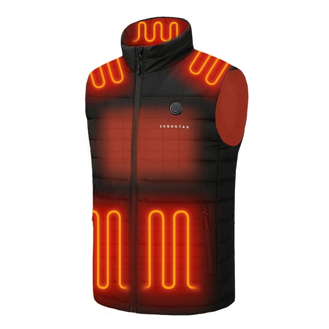 Venustas Men's Heated Vest with Battery Pack 7.4V, Lightweight Heated