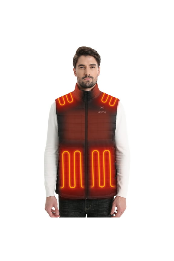 Classic Heated Vest for Men with Battery Pack, Rechargeable Electric Hunting & Outdoor Vest (Black, 2XL)