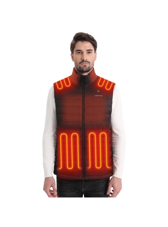 Classic Heated Vest for Men with Battery Pack, Rechargeable Electric Hunting & Outdoor Vest (Black, L)