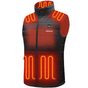 Venustas Men's Heated Vest with Battery Pack 7.4V, Lightweight Rechargeable Heating Vest for Camping Hiking Skiing (Black, M)