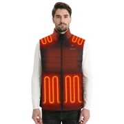 VENUSTAS Classic Heated Vest for Men with Battery Pack, Rechargeable Electric Hunting & Outdoor Vest (Black, L）