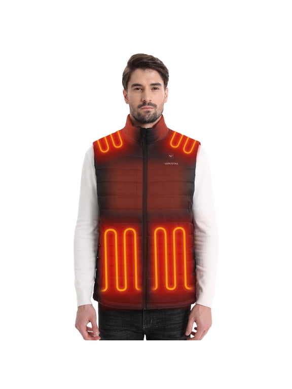 Classic Heated Vest for Men with Battery Pack, Rechargeable Electric Hunting & Outdoor Vest (Black, XL)
