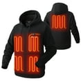 thumbnail image 1 of Venustas Pullover Heated Hoodie for Men and Women with Battery, Fleece-Lined Heating Jacket for Fall /Winter /Spring (Black, M), 1 of 7