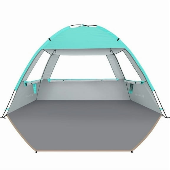 Venustas UPF 50+ Beach Tent, Easy Setup Sun Shelter for 3/4/6/8 People, Windproof Outdoor Canopy Shade with Portable Carry Bag