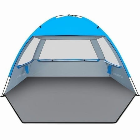 Venustas UPF 50+ Beach Tent, Easy Setup Sun Shelter for 3/4/6/8 People, Windproof Outdoor Canopy Shade with Portable Carry Bag
