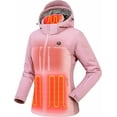 thumbnail image 1 of Venustas Women's 12V Heated Jacket with Battery, Softshell Electric Winter Coat for Skiing, Hunting & Outdoor Work & Cold Weather (DarkAlpineRose, 2XL), 1 of 7