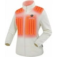 thumbnail image 1 of Venustas Women's Fleece Heated Jacket with Battery Pack 7.4V, Soft Lightweight Heated Coat for Outdoor (MilkWhite,M), 1 of 6