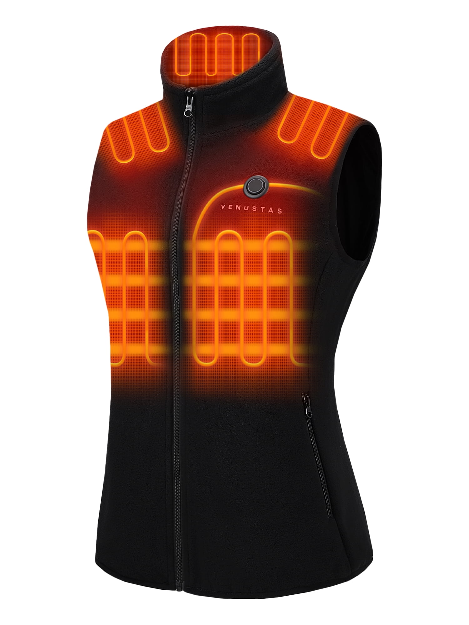 Venustas Women's Fleece Heated Vest, Battery Pack 7.4V, Heating Vest ...